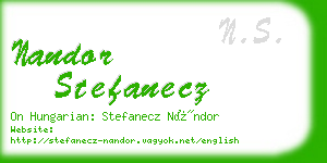 nandor stefanecz business card